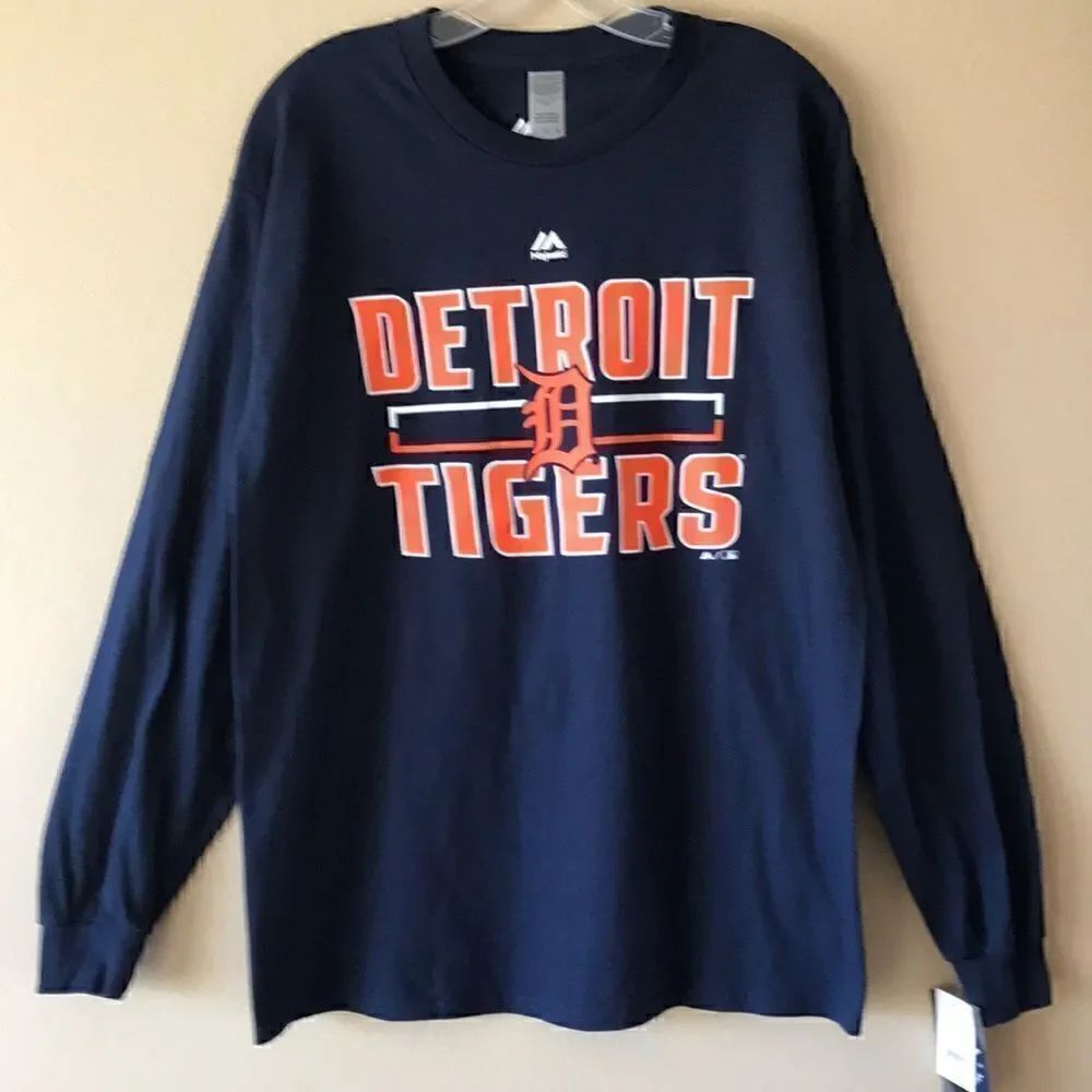 NEW Majestic MLB Mens Detroit Tigers Shirt